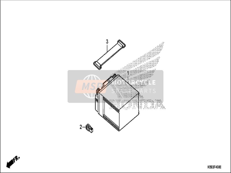 Honda NSC1255WH 2019 Battery for a 2019 Honda NSC1255WH